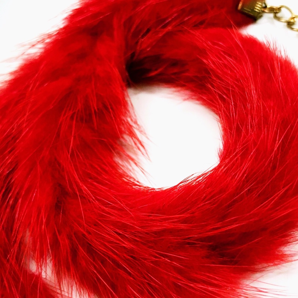 Luxurious | Red | Faux Fur | Choker